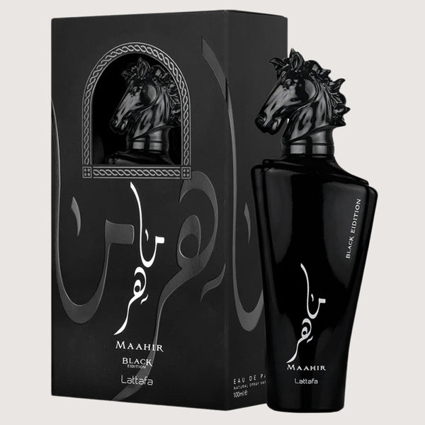 Lattafa Maahir Black Edition Eau de Parfum 100ml for Men - Intense Spicy Leather