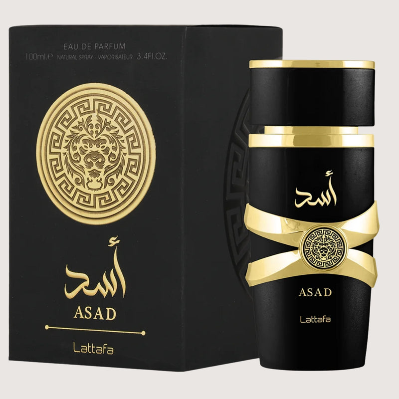 Lattafa Asad Eau de Parfum Spray 100ml for Men - Spicy Amber Oud Fragrance