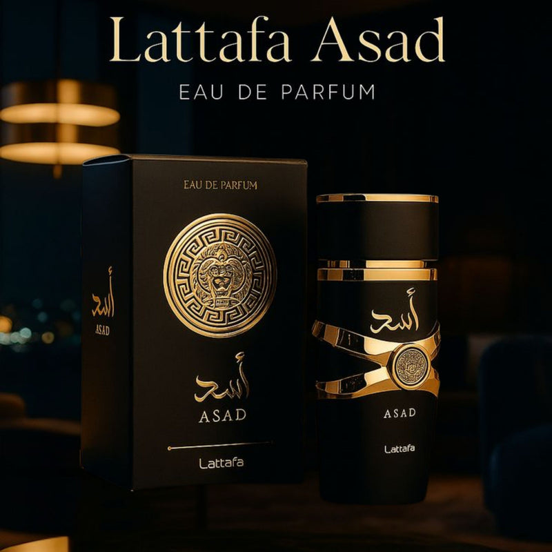 Lattafa Asad Eau de Parfum Spray 100ml for Men - Spicy Amber Oud Fragrance